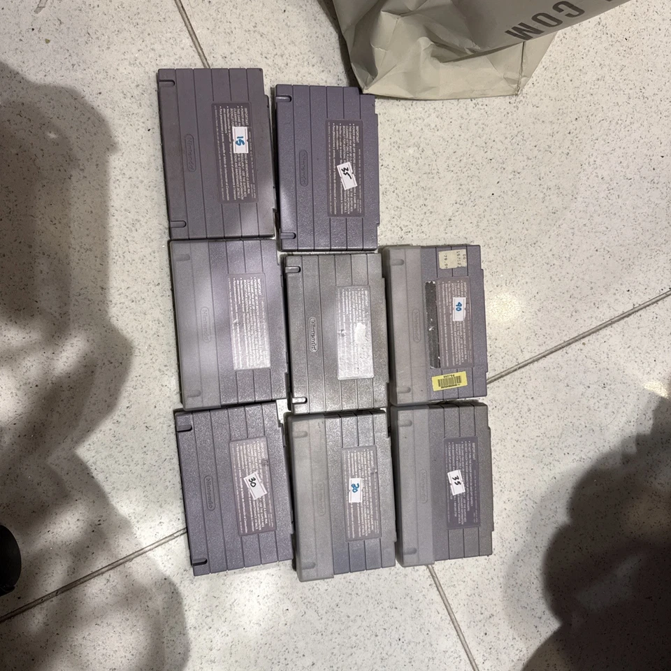 Лот товаров с игровыми картриджами Super Nintendo SNES - 9 классических названий - Изображение 2 из 3