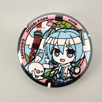 Snow Miku Badge Pin Sapporo Odori Park Hokkaido Manhole Design Limited Rare