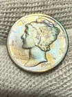 1919 Mercury Silver Dime XF High Grade Toned