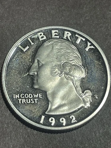 1992 S Silver Proof Wash Quarter. Mint
