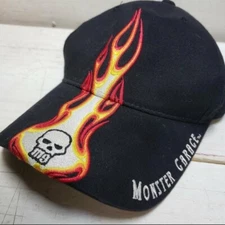 Monster Garage Vintage 2003 Y2K Embroidered Strapback Hat Jesse James Hotrod Car