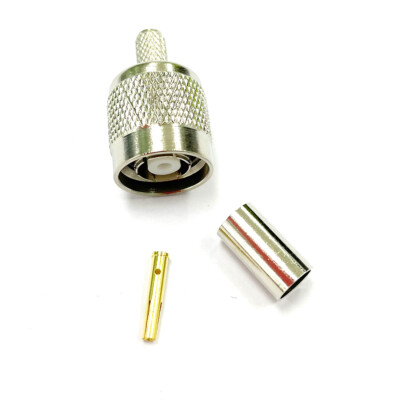 RP TNC male plug female pin Coax connector straight crimp for RG58 RG142 NEW