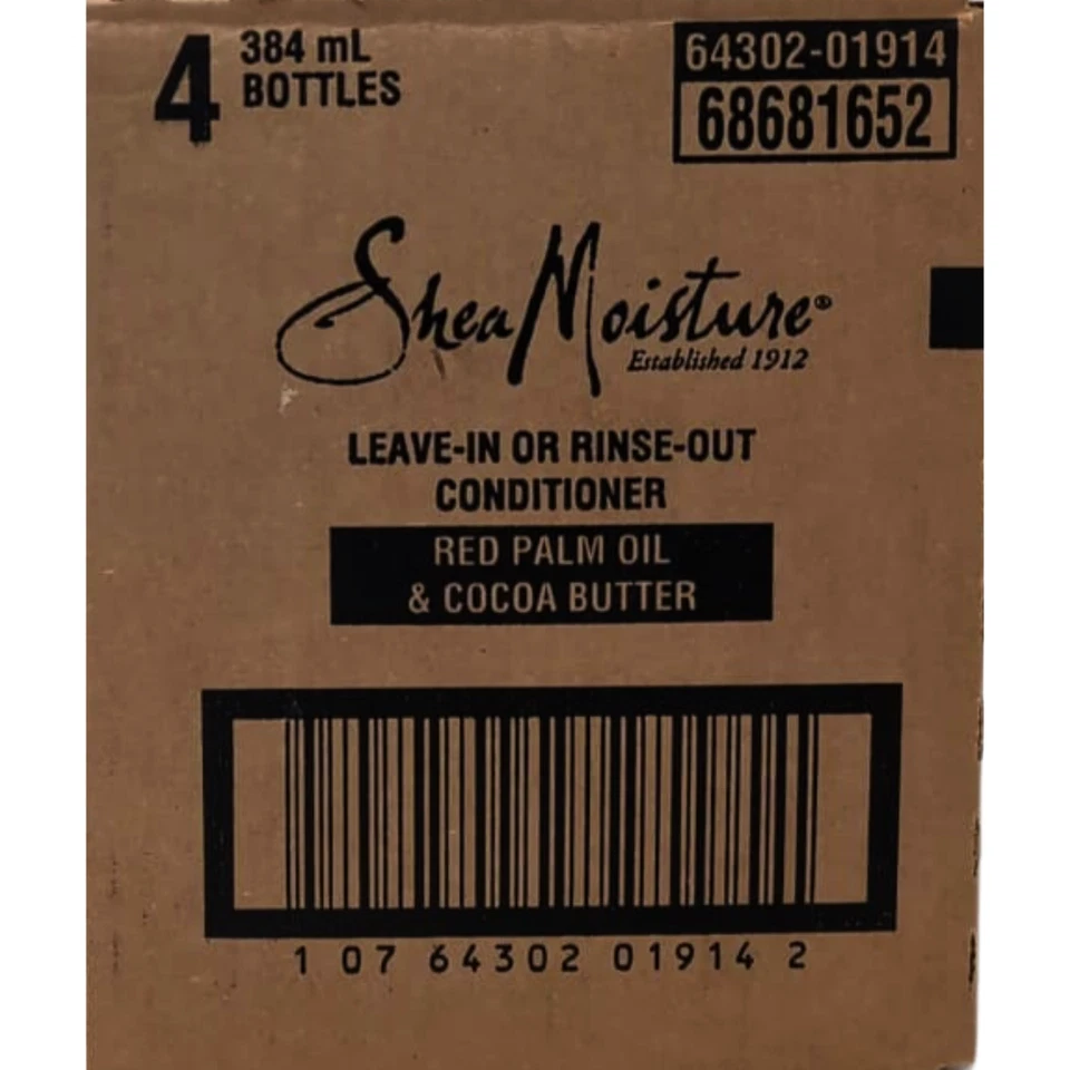 Acondicionador hidratante de karité 4PK para cabello rizado, aceite de palma rojo y manteca de cacao, 13 OZ Foto 4 de 4