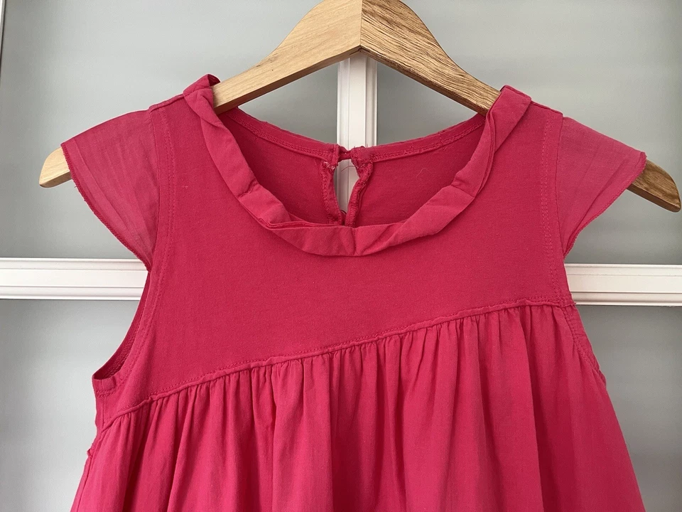 Vestido informal de jersey de algodón rosa brillante NAARTJIE para niñas 10 soleros con volantes XXXXL Foto 4 de 4