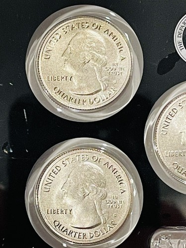 2017-S US MINT ATB 5 MONETE PLACCATE QUARTO MIGLIORATO SET NON CIRCOLATO SENZA SCATOLA O CERTIFICATO DI AUTENTICITÀ - Foto 5 di 5