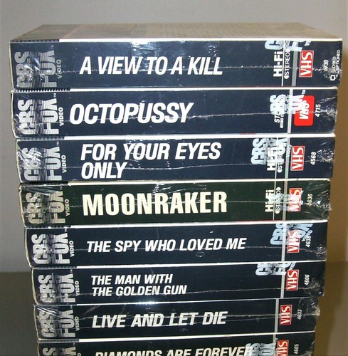James Bond CBS FOX VHS Factory Sealed All With Watermarks 1-14 Connery Moore 007 - Picture 8 of 12