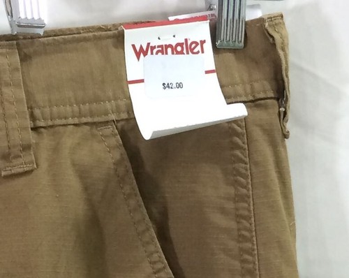 NUOVO Wrangler Pantalone Cargo Uomo Relaxed Fit 100% Cotone Marrone Chiaro 40x32 - Foto 7 di 7