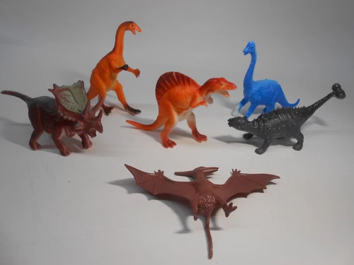 Unbranded Set Of 6 Dionsaurs Playset Accessories  Ideal Marx MPC Playsets