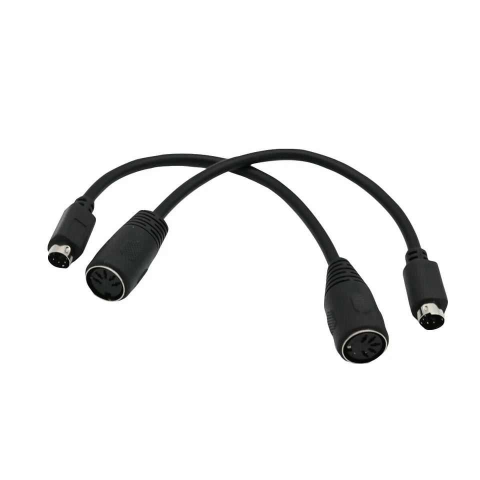 1x 6Pin Mini-DIN (PS/2) Male To DIN 5Pin Female Adapter Cable For Keyboard 15cm - Image 2 of 4