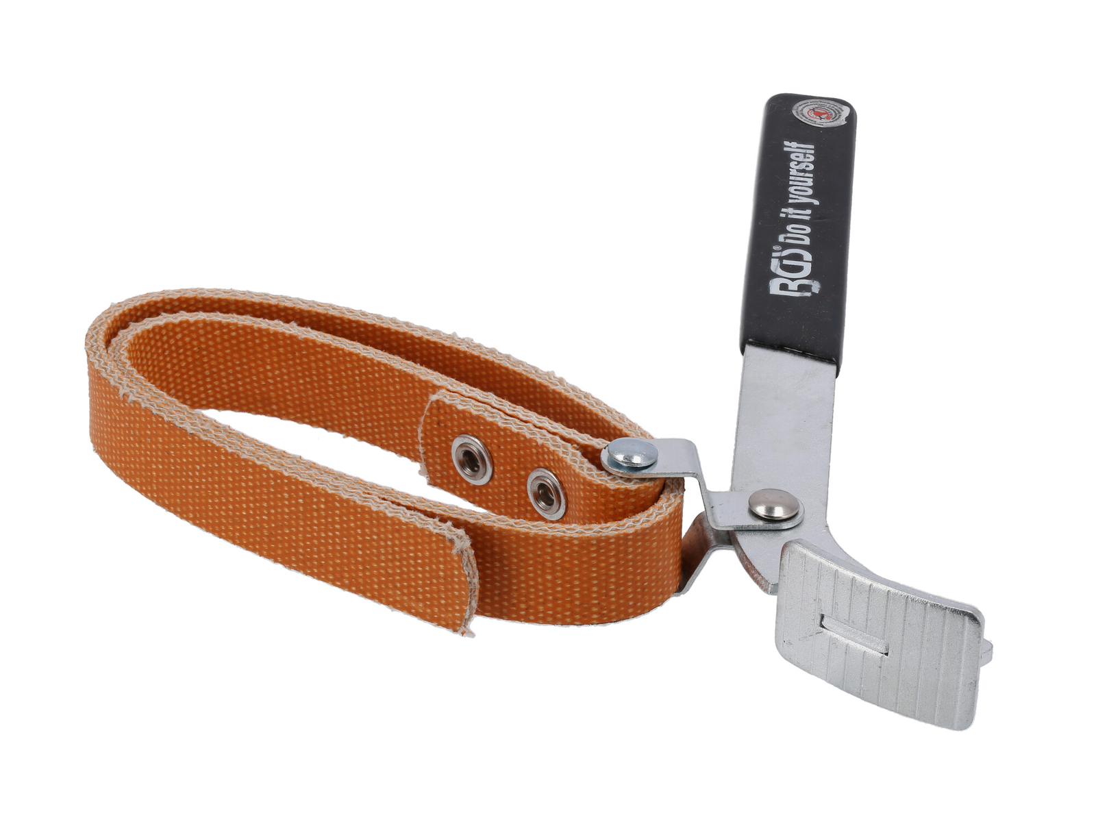 Belt wrench, retaining strap for flywheel