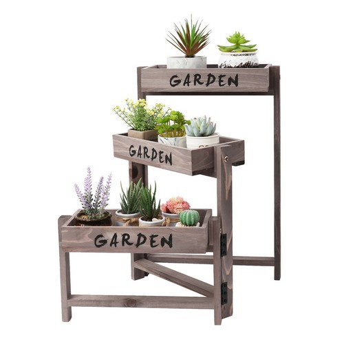 Plant Stand Wood Multiple Potted Shelf Garden Plant Holder Rack for Small Large - Picture 158 of 194