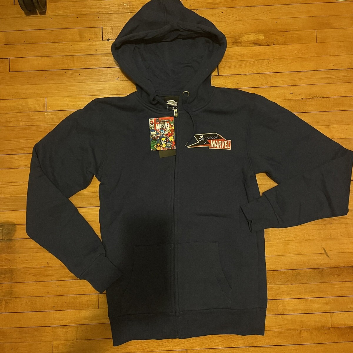 tokidoki x MARVEL Comic HOODIE Full Zip Dr. Dooms Revenge Blue -S