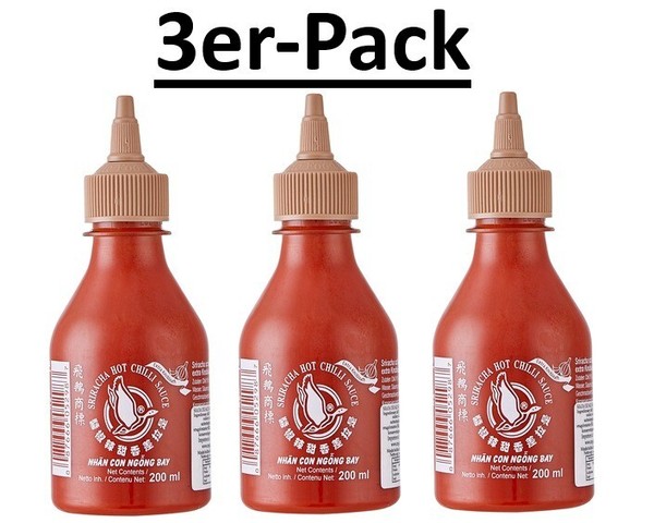 3Er-Pack Flying Goose Sriracha Chilisauce Mit Extra Knoblauch 200Ml-image
