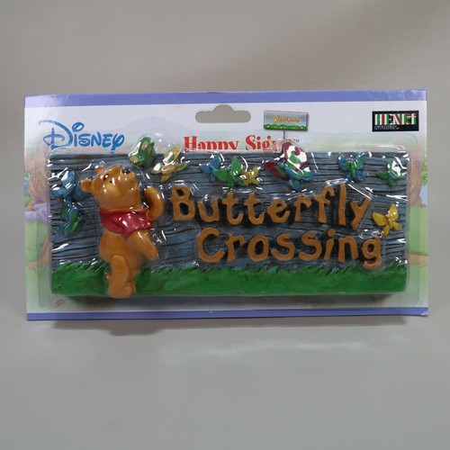 Disney Pooh Henri Welcome Garden Stake/Wall Heavy Thick Durable Resin Plaque