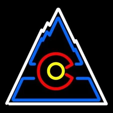 Colorado Rockies Denver CO 20"x16" Neon Lamp Light Sign Beer Bar Real Glass Open