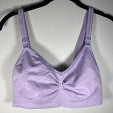 Nursing Bra Women Size L Back Closure Wireless Opening for Pads Wide Straps