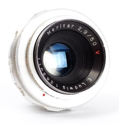 E.Ludwig Meritar Red V 2.9/50mm f/2.9 50mm for Exa Exacta No E.Ludwig Meritar Red V 2.9/50mm f/2.9 50mm for Exa Exacta No