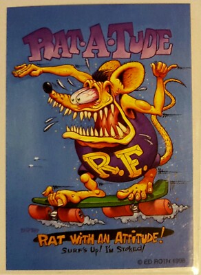 1998 Rat Fink trading card Rat A Tude by Ed 