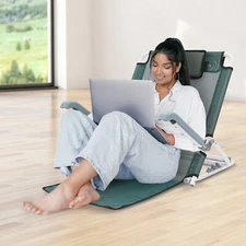 Adjustable Bed Backrest Support, Foldable Sit-up Back Rest with Armrest