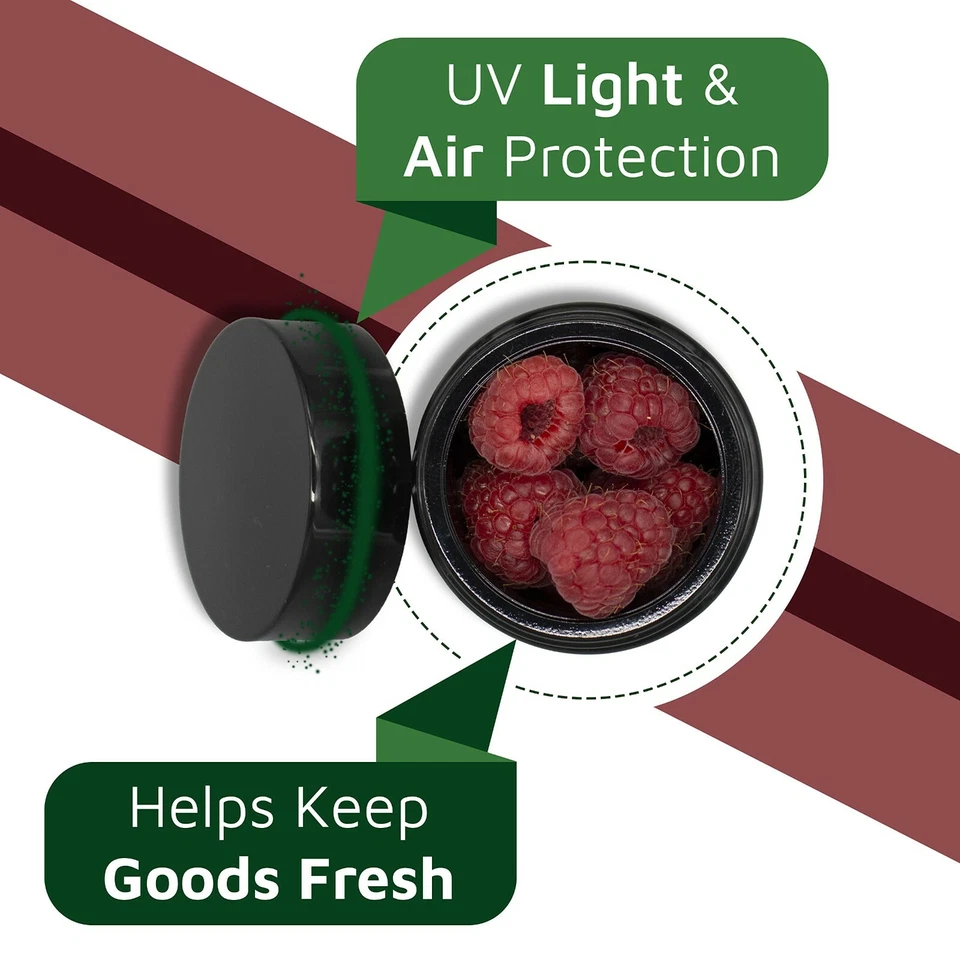 Frasco e tampa pequenos de armazenamento de vidro - Proteção UV para ervas, especiarias e cosméticos - Imagem 4 de 4