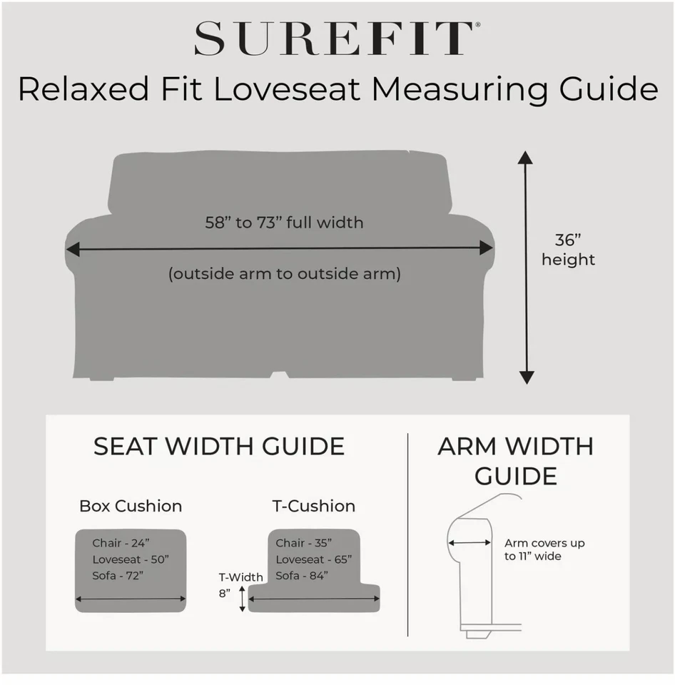 🛋 Funda de cojín de caja de hojas delicadas elásticas SureFit 60” X 70” niebla🆕 Foto 4 de 4