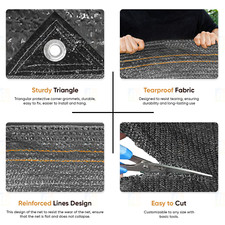 Fence Privacy Screen Windbreak Heavy Duty Fabric Windbreak Netting Garden Patio