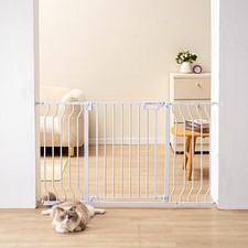 VEVOR Cancelletto di Sicurezza Espandibile per Bambini Cani 75-129x76 cm Bianco