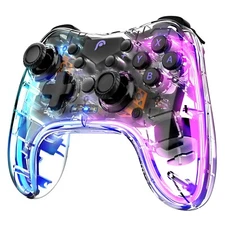 Fosmon Wireless Bluetooth Gaming Controller with RGB Lights (14 Color Setting...