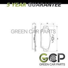 Brake Pads Set Front GCP Fits MG TF MGF Rover 100 Metro Lada Samara