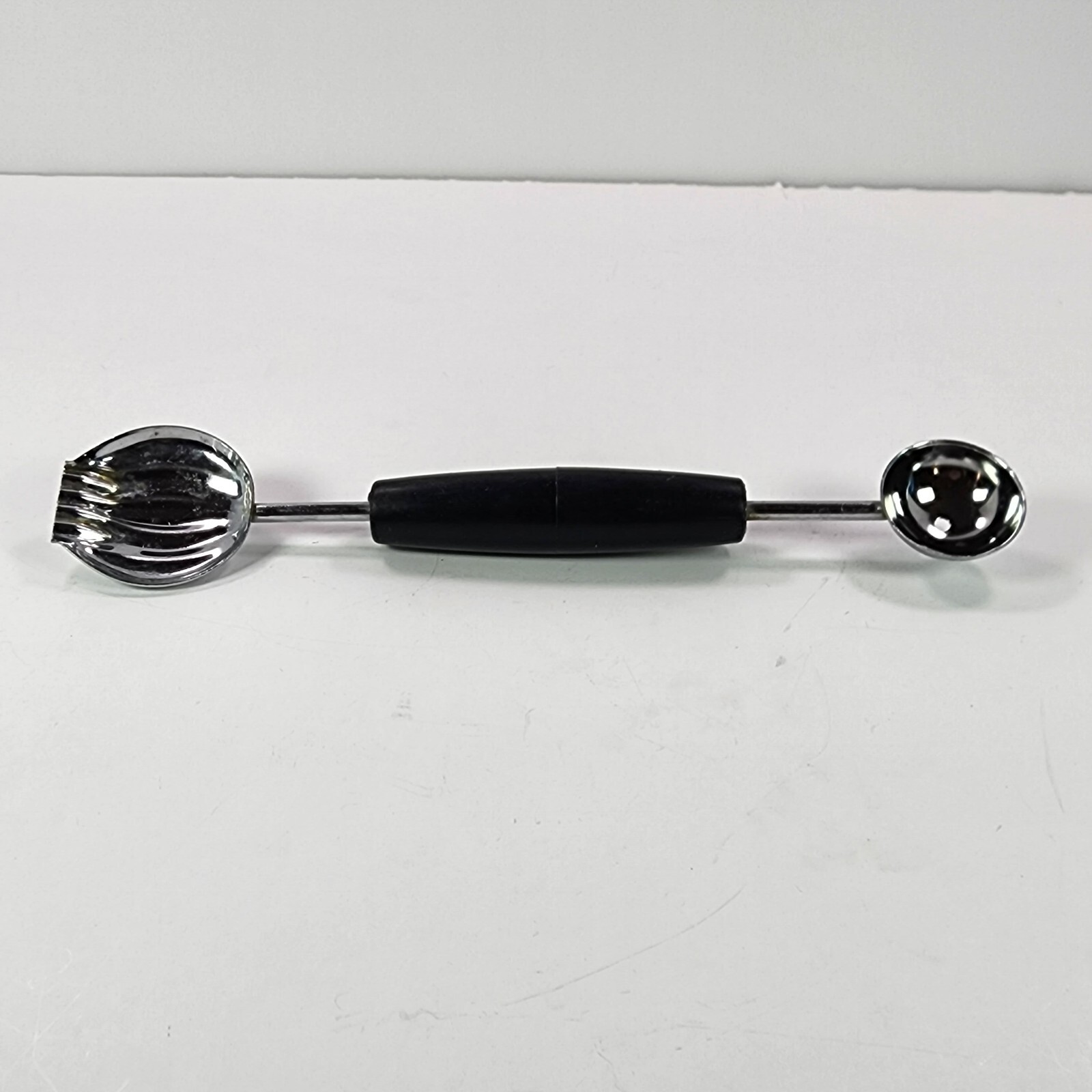 Ecko Double Ended Melon Baller Black Handle USA Vintage Kitchen