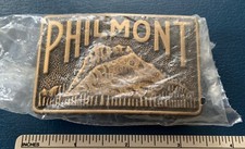 NOS Vintage PHILMONT SCOUT RANCH Brass BELT BUCKLE Cimarron NM Boy Scouts Camp