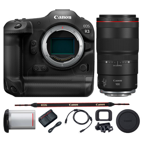 Canon EOS R3 Mirrorless Camera with RF 100mm f/2.8 Macro Lens