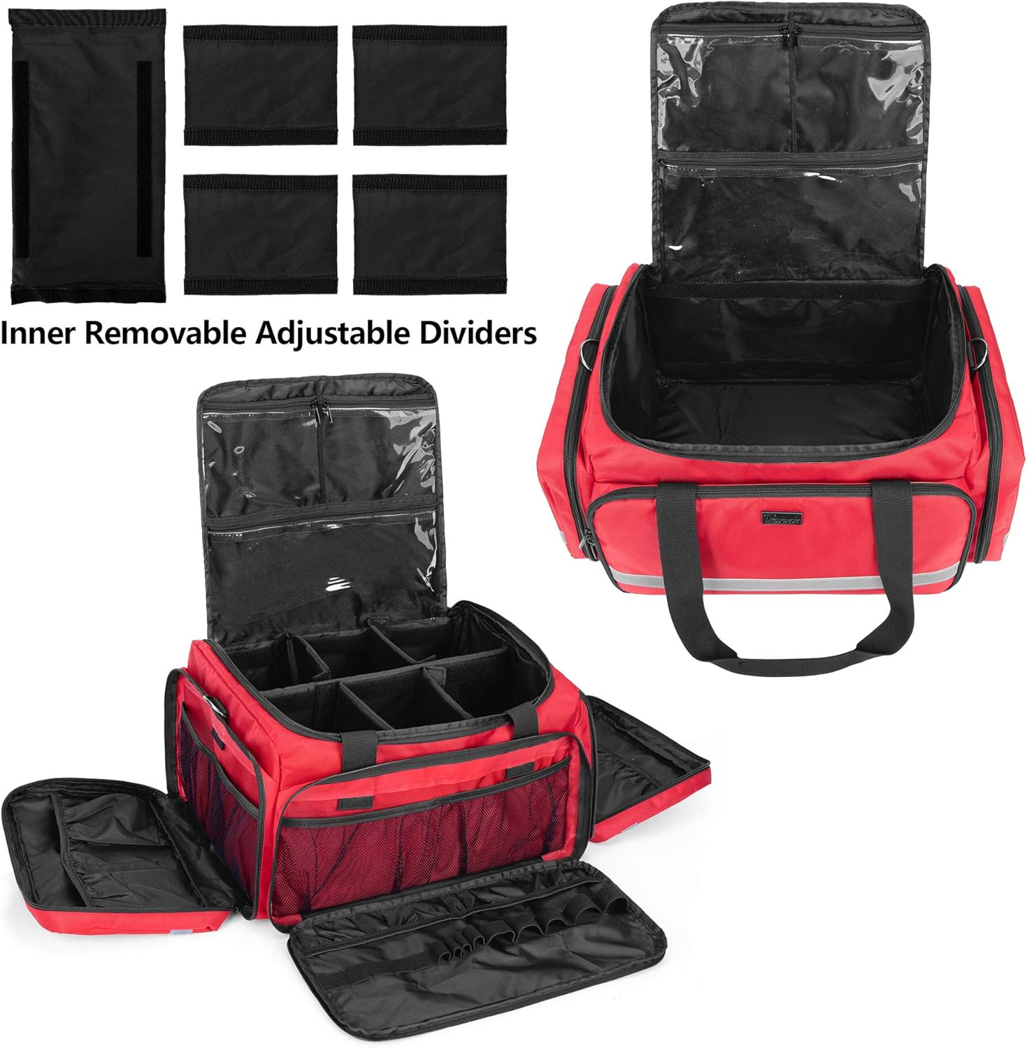 Sac secours médical d'urgence étanche et compartimenté en nylon