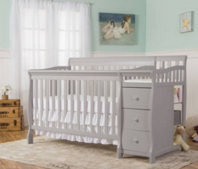 Convertible Crib Changer Baby Toddler Bed 3 Drawer Dresser