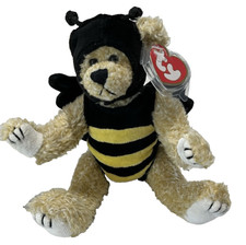 1993 VTG Ty Retired The Attic Treasures Collection Bear Beezee 8" Jointed