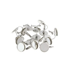 Stainless Steel Cabochon Earrings - Lever Back - 10 Pieces 5 Pairs - FD803