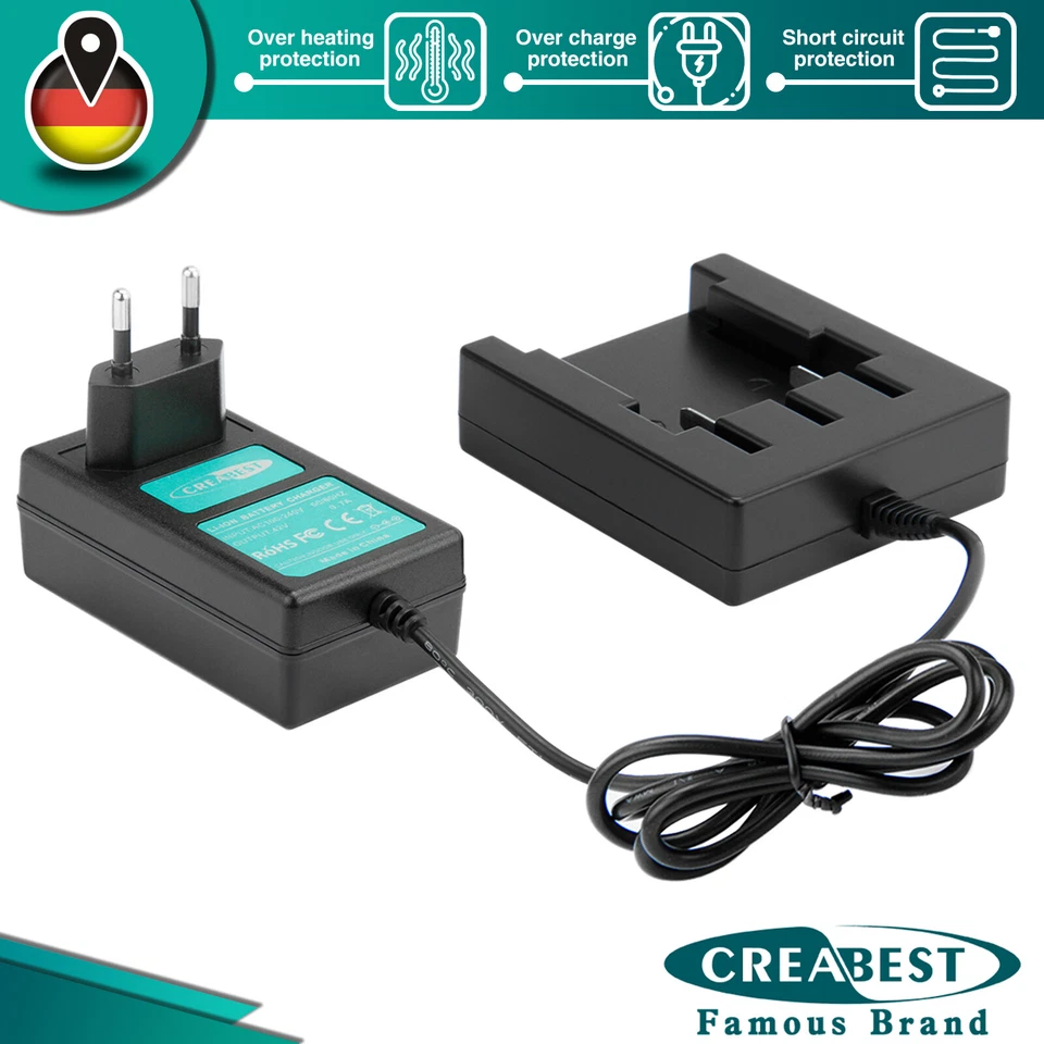 CREABEST 40V Li-ion Akku Ladegerät für GreenWorks G-MAX 40V 29472 29282 29717 29462 20302