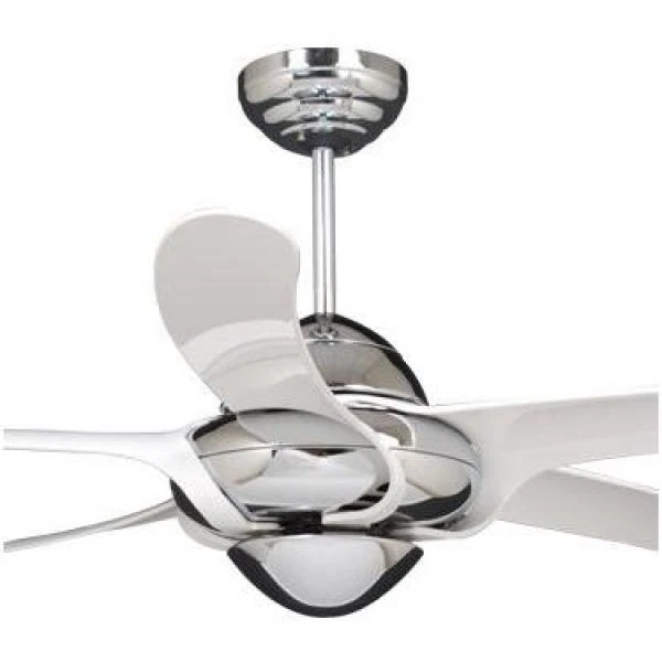 Vento Uragano 54 in. Indoor Chrome Ceiling Fan with 5 White Blades K-00033 - Image 2 of 3