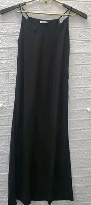 New Three Eighty Two Lachlan Weightless Slip Maxi Dress Black Size XSmall
