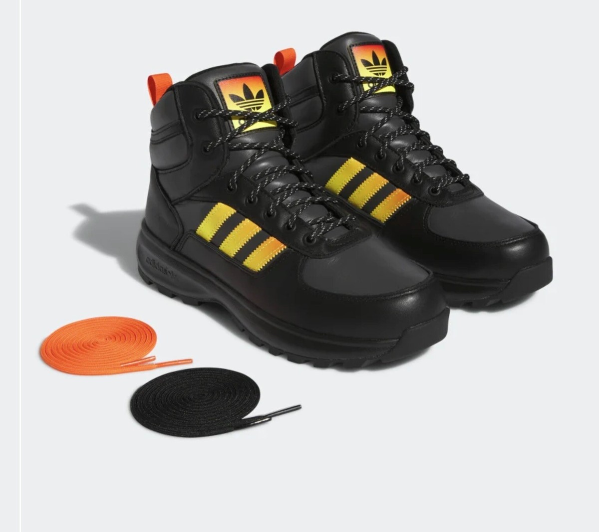 Adidas Chasker Leather Boots Black Yellow HQ2067 Size 7.5 NWT | eBay