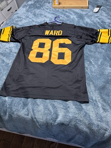 L Hines Ward Jersey Reebok Color Rush Type Pittsburgh Steelers 24x34” Length +2