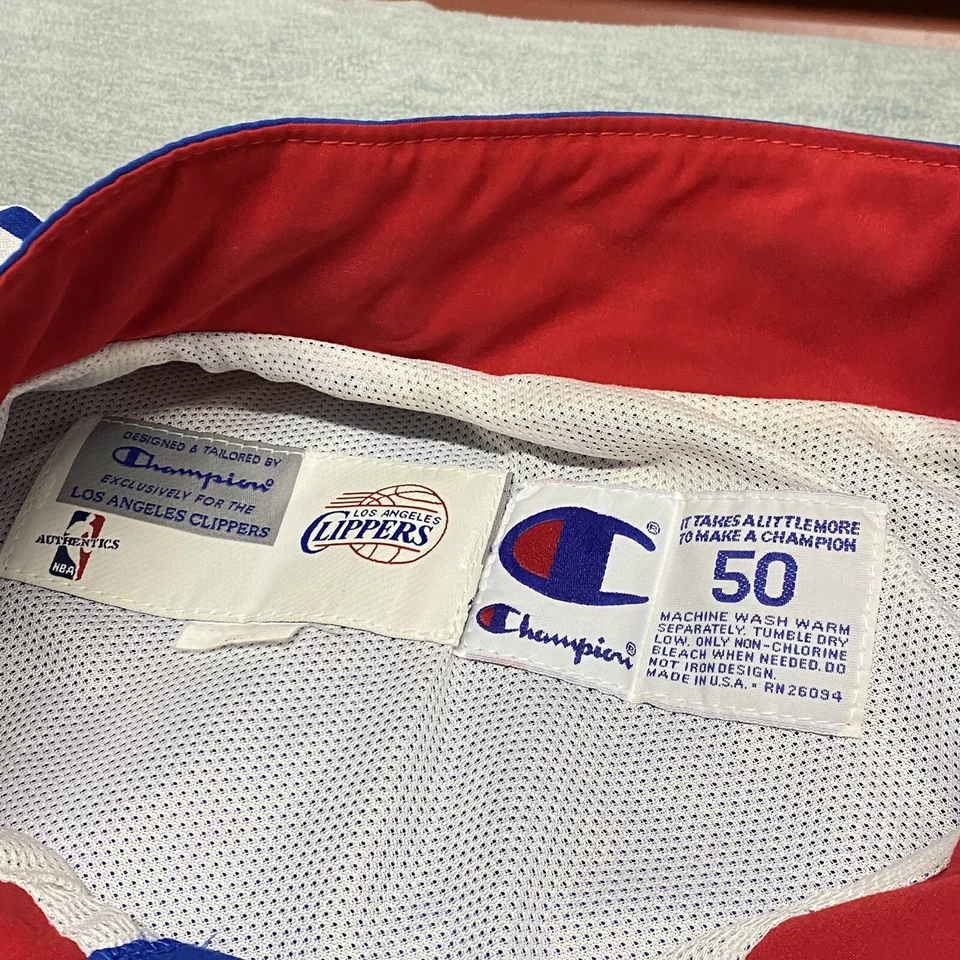 Vintage LA Clippers Jacket 2XL Champion Team Issued Player Worn Game Used 98-99 - Image 4 of 4