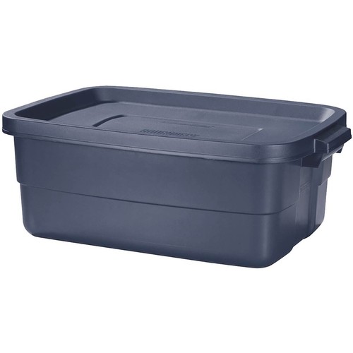 Rubbermaid 10 Gallon Roughneck Tote Blue Snap Lid Cannot Ship to CA 1 ct - Picture 2 of 4