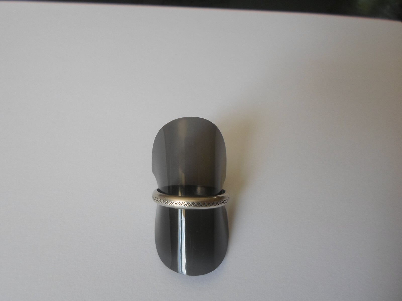 solid silver ring, chiseled ring, size 55/56 - image 8