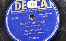 Count Basie 78rpm Single 10-inch Decca Records #2030 Texas Shuffle