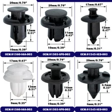 180 x For HONDA CIVIC ACCORD Trim Panel Clips Bumper Fender Fastener Push Rivets