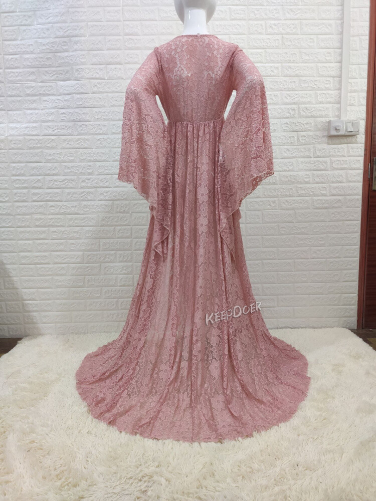 Baby Shower Pink Maternity Maxi Dress Pregnant Women Dress Maternity Long Sleeve Lace Gown Tail Skirt Baby Shower Pink Maternity Maxi Dress Pregnant Women Dress Maternity Long Sleeve Lace Gown Tail Skirt
