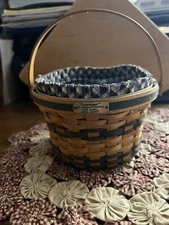 Longaberger 1998 Collectors Club Mini JW Miniature  Apple Basket Combo Set