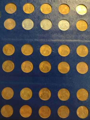 1941-1961 PDS RED GEM BU COMPLETE LINCOLN CENT SET IN WHITMAN ALBUM ALBUM #60 - Picture 2 of 5