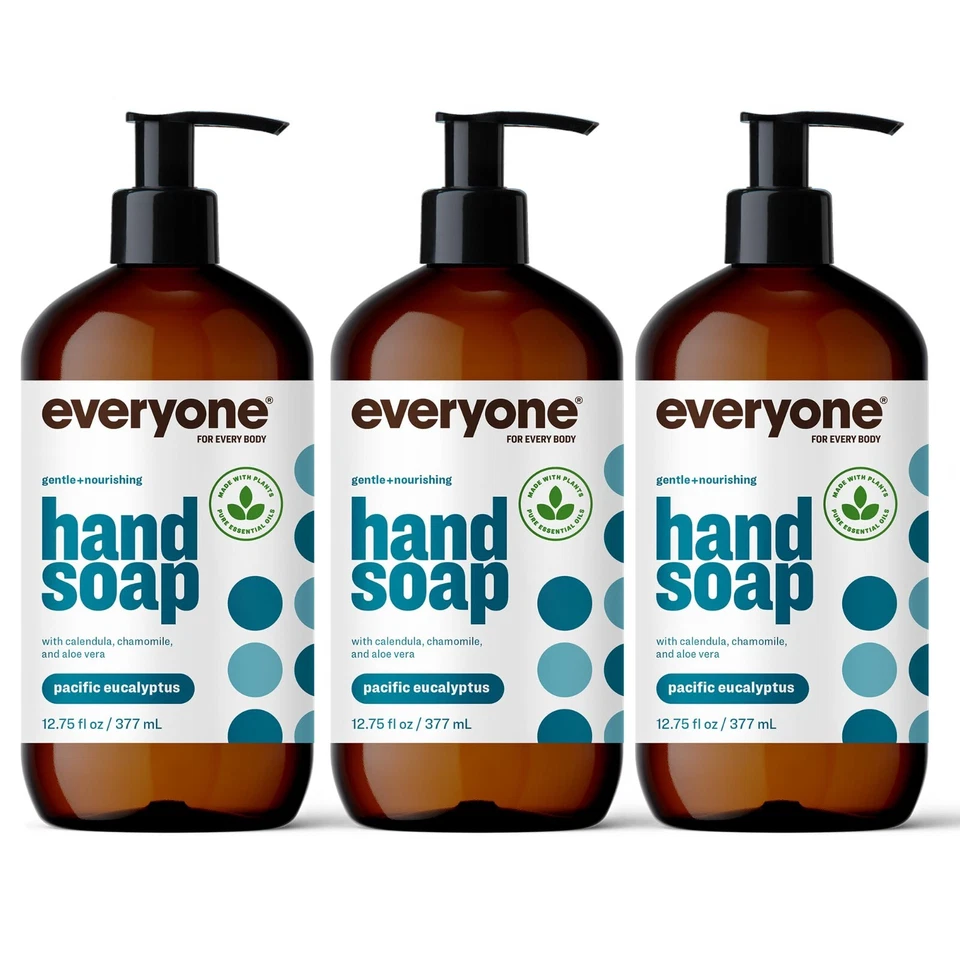 Everyone Liquid Hand Soap, 12.75 Ounce (Pack of 3), Pacific Eucalyptus, Plant... - Image 2 of 4